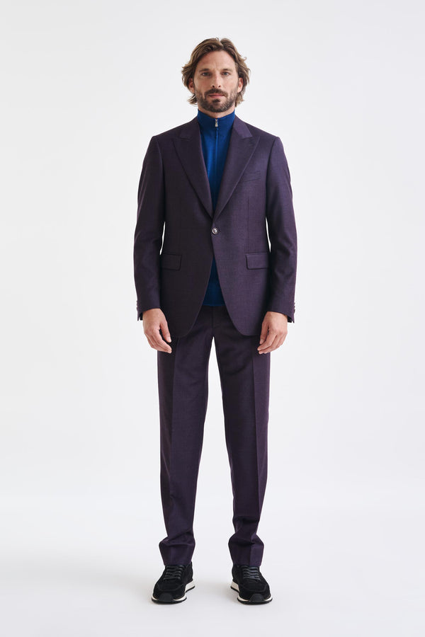 scabal Purple Super 130's Wool Soho Suit Hybrid