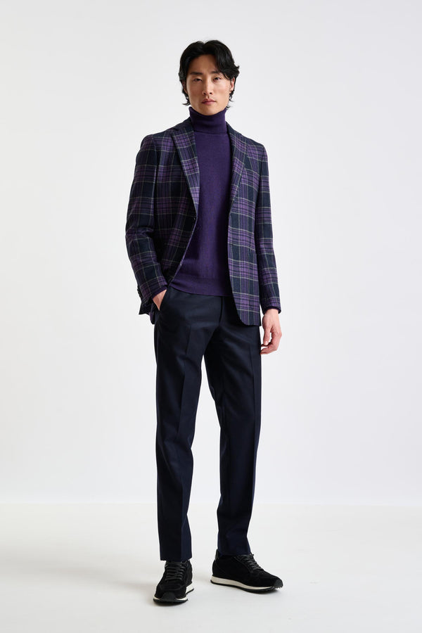 Scabal Purple Wool & Cashmere Kenton Jacket Escape