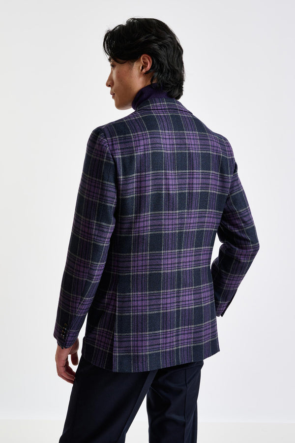 Scabal Purple Wool & Cashmere Kenton Jacket Escape