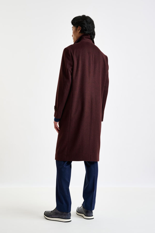 Scabal Red 100% Cashmere Sheffield Overcoat Zeus