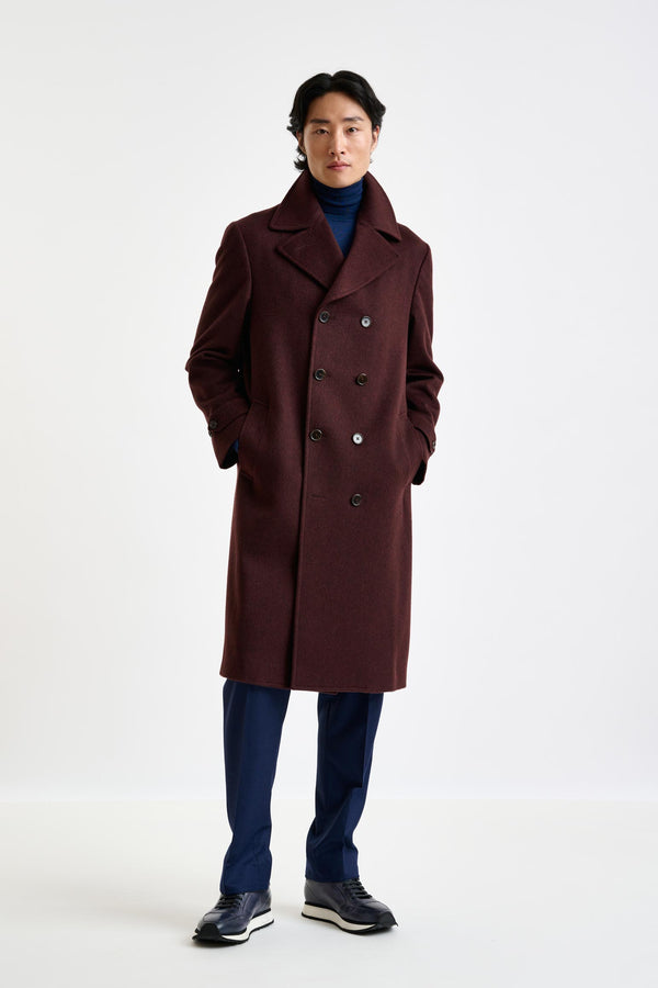 scabal Red 100% Cashmere Sheffield Overcoat Zeus