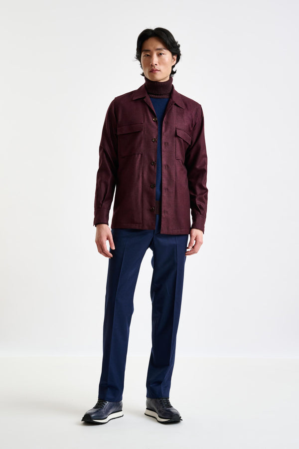 Scabal Red 100% Cashmere Shirt Jacket Bliss