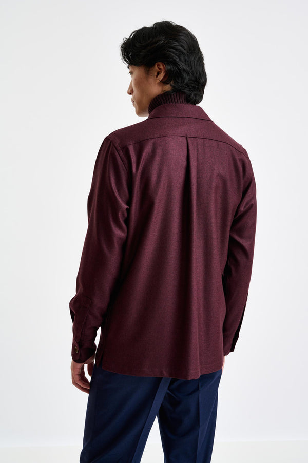 Scabal Red 100% Cashmere Shirt Jacket Bliss