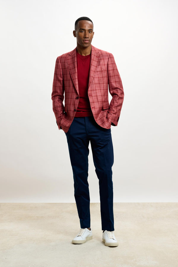Scabal Red Check Soho Jacket Taormina