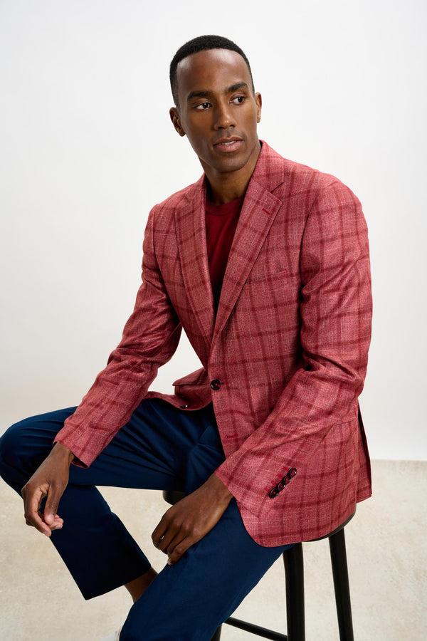 Scabal Red Check Soho Jacket Taormina