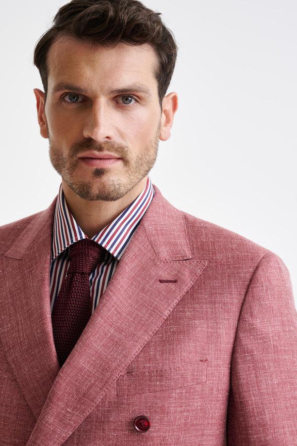 Scabal Red Silk Knitted Tie