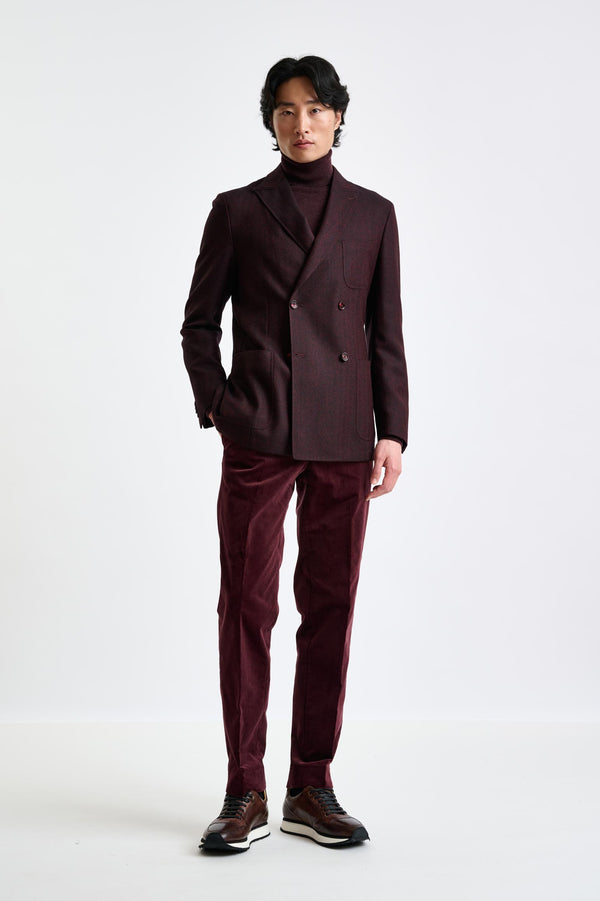 Scabal Red Super 100's Wool Kenton Jacket Sonata