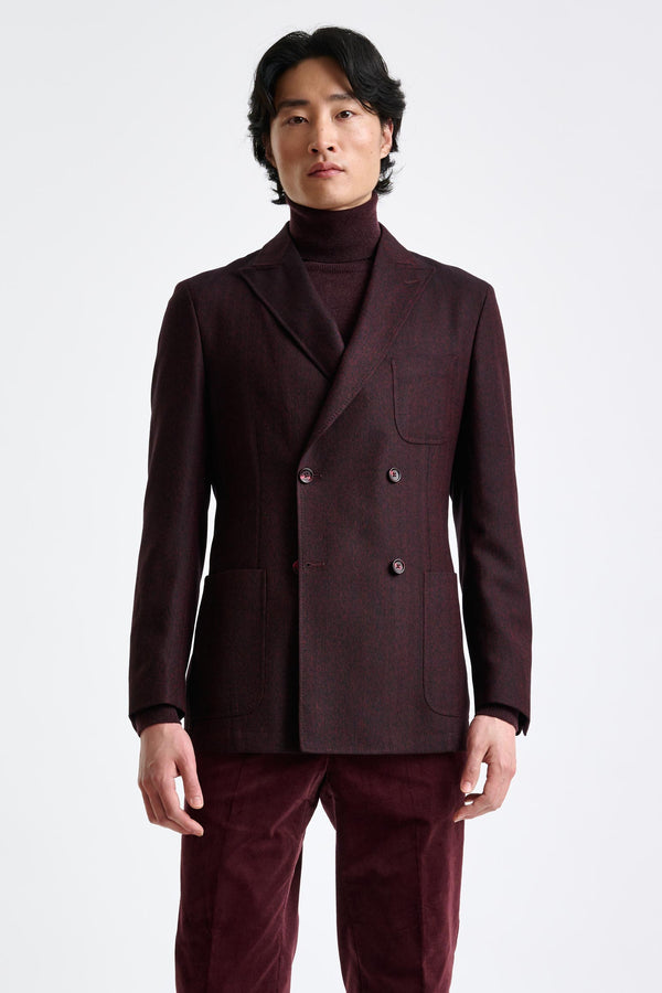 scabal Red Super 100's Wool Kenton Jacket Sonata