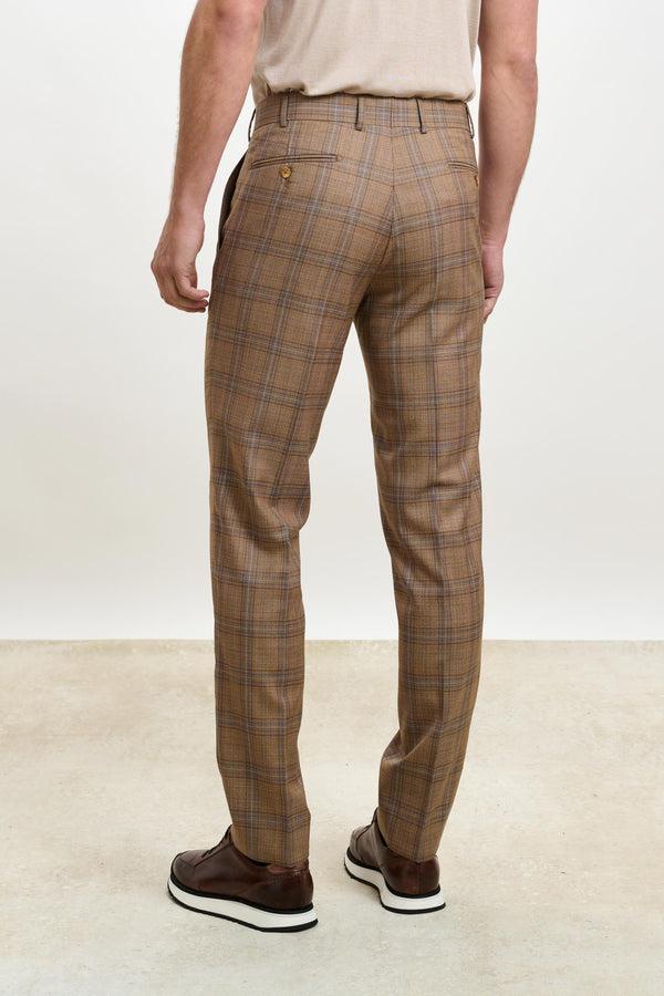 Scabal Rust Check Farley Trousers Crossover