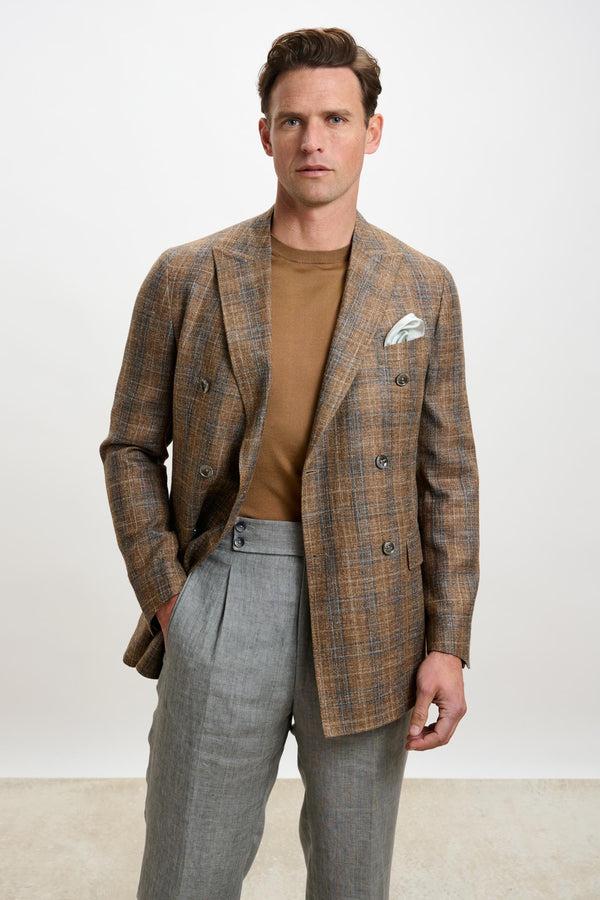 scabal Rust Check Kenton Jacket Taormina