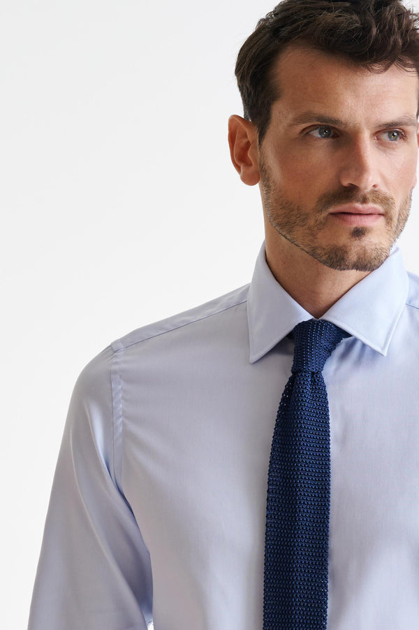 scabal Sailor Blue Silk Knitted Tie