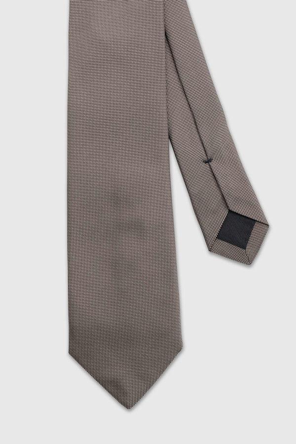 scabal Taupe Handmade Silk Birdseye Weave Tie