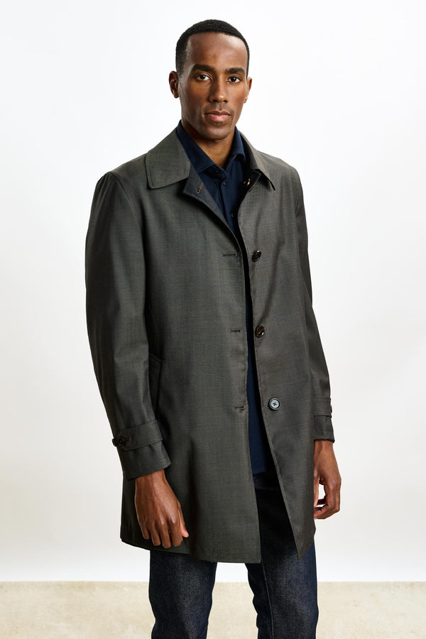 Scabal Taupe Lomond Reversible Raincoat