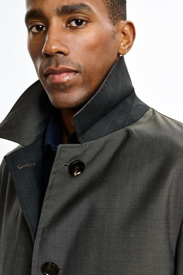 Scabal Taupe Lomond Reversible Raincoat