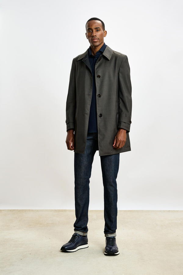 scabal Taupe Lomond Reversible Raincoat