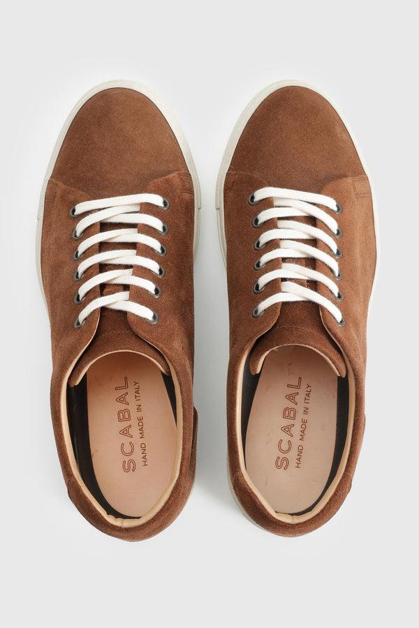 Scabal Tobacco Suede Calfskin Trainer