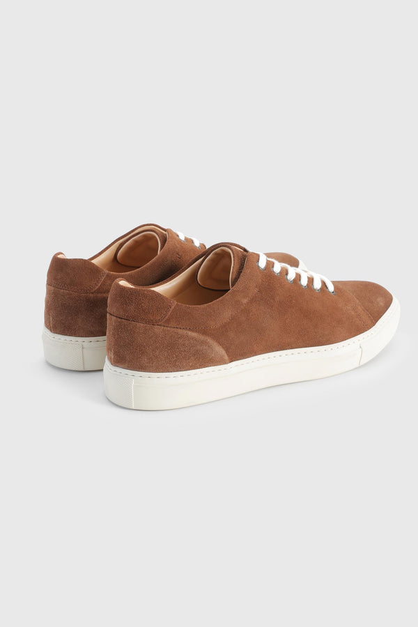 Scabal Tobacco Suede Calfskin Trainer