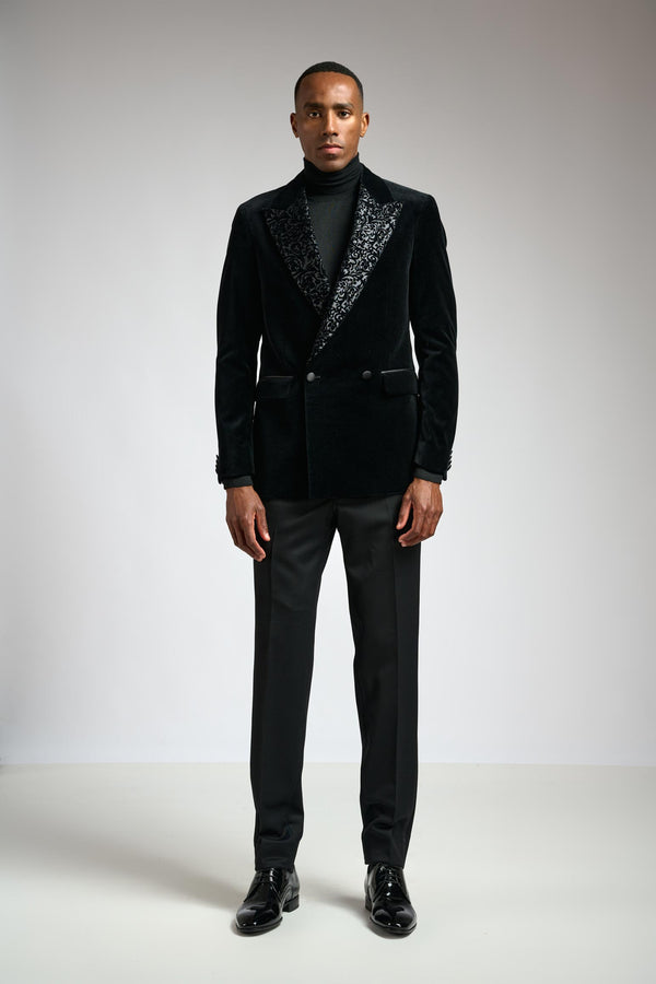 Scabal Velvet Plain Black Soho Tuxedo Festival