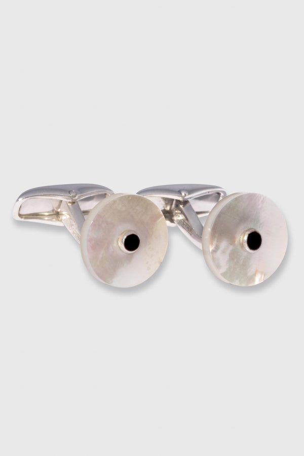 scabal Sterling Silver 925 and Mother of Pearl Cufflinks
