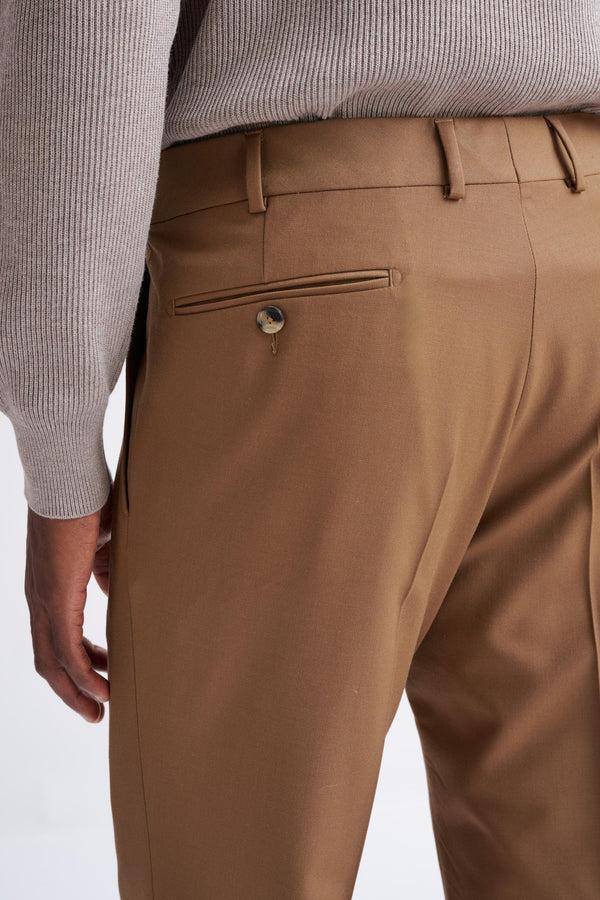 Scabal Tan Wool With Stretch Farley Trousers Connect