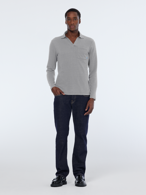Scotch & Soda Chest Pocket Relaxed Fit Long Sleeve Polo