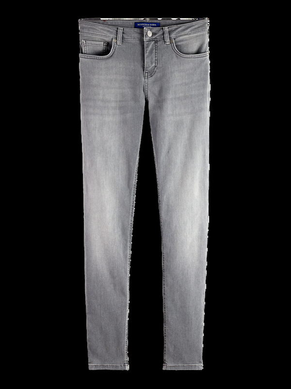 scotch & soda Core bohemienne skinny jeans met middelhoge taille - grijze wortels