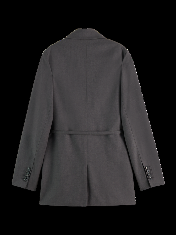 Scotch & Soda CORE DB TROPICAL WOOL BOYFRIEND BLAZER WITH BELT