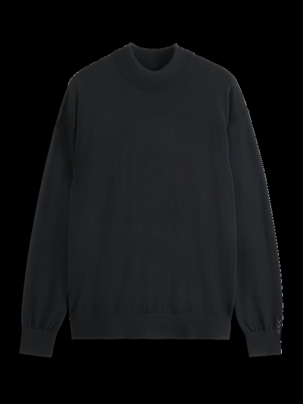 scotch & soda CORE - DROPPED SHOULDER MOCK NECK PULLOVER