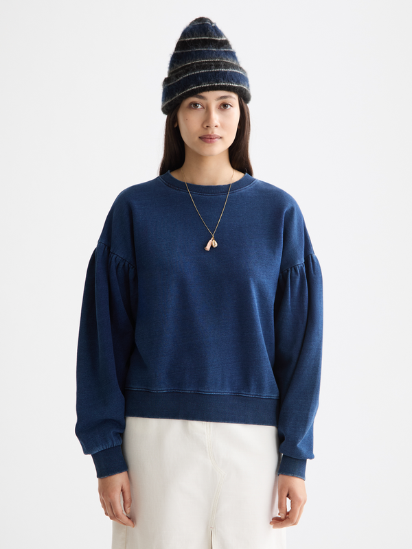 scotch & soda crew neck sweatshirt with balloon sleeves