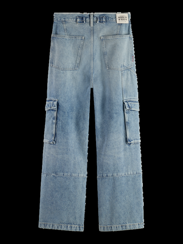 Scotch & Soda De Diepe Lage Losse Cargo-jeans - Rollende Weg