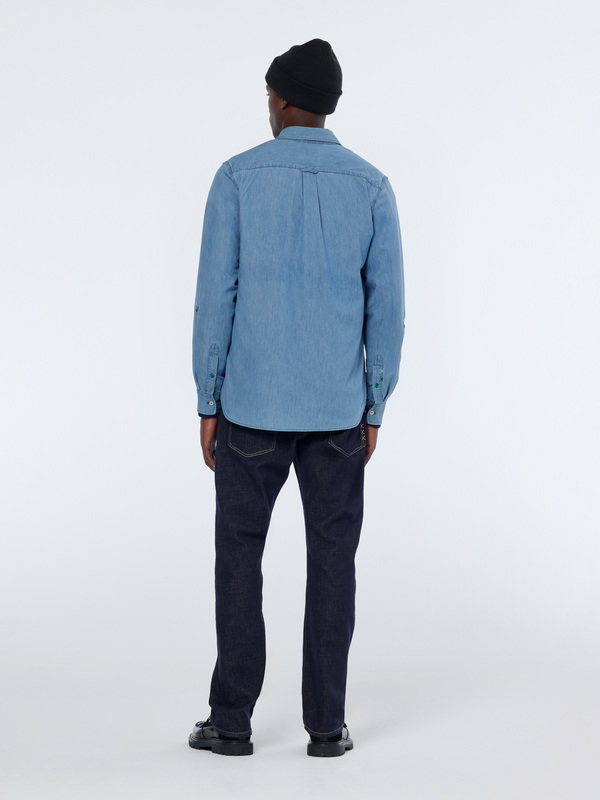 Scotch & Soda Easy Lightweight Denim Shirt With Sleeve Adjusters