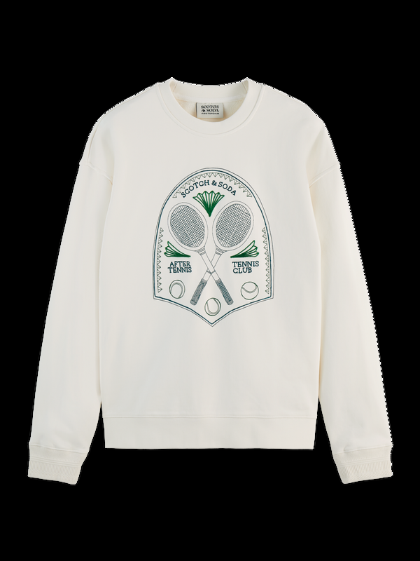 Scotch & Soda Embroidered Chest Artwork Relaxed Fit Sweatshirt