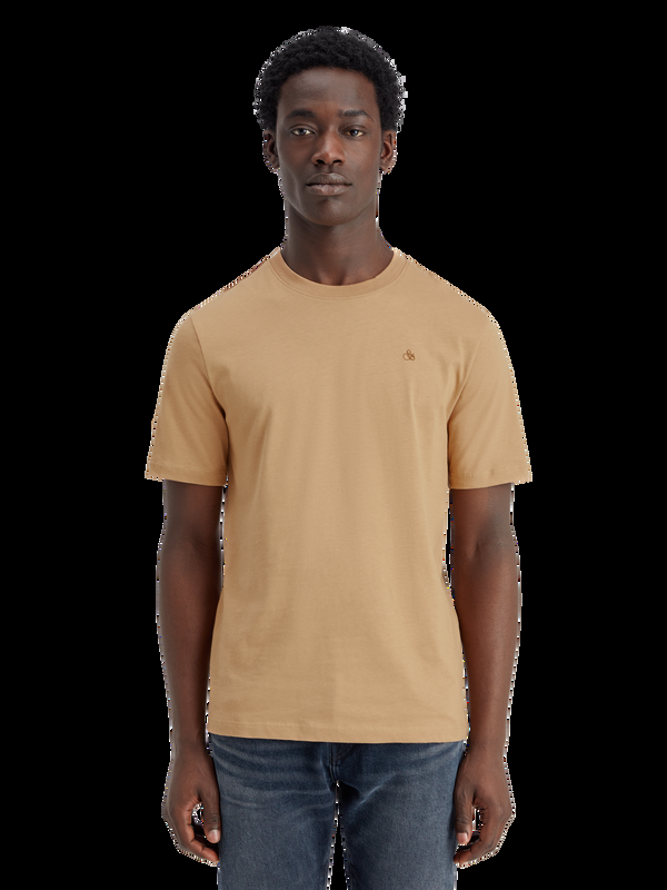 scotch & soda Essential-logo-T-shirt met normale pasvorm