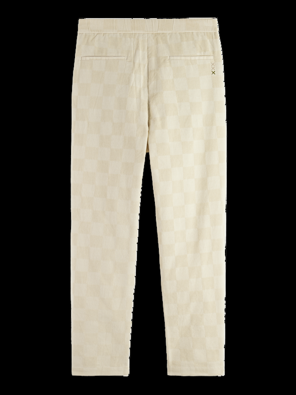 Scotch & Soda Fave - Corduroy Jogger Met Geruit Patroon
