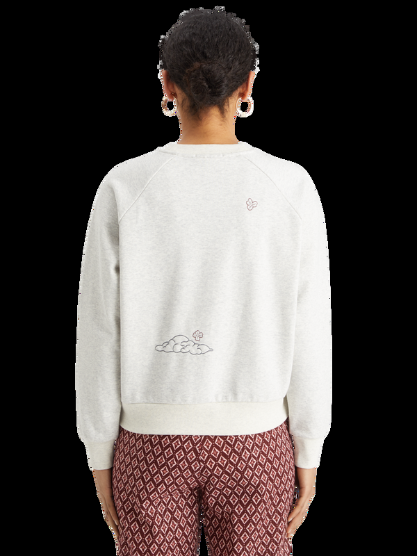 Scotch & Soda Geborduurd Raglan-sweatshirt Met Relaxte Pasvorm