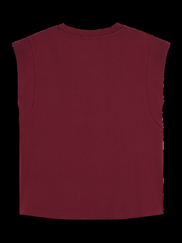 Scotch & Soda Gemerceriseerd T-shirt Met Schouderdetail