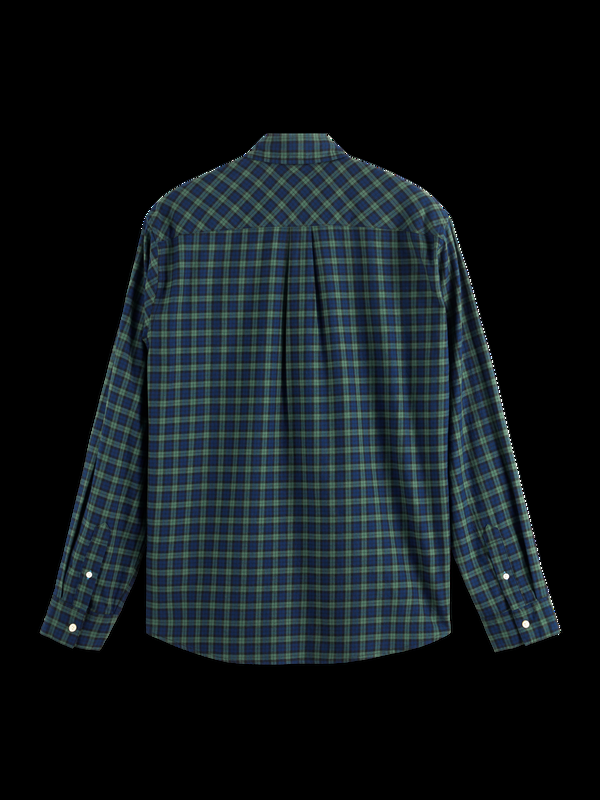 Scotch & Soda Lichtgewicht Flanellen Geruit Overhemd Met Ontspannen Pasvorm