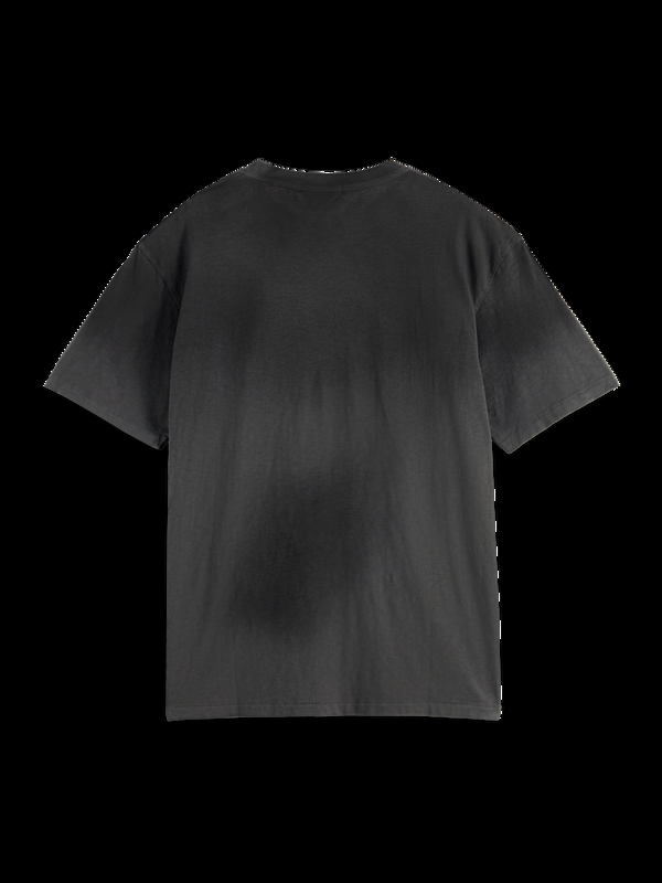 Scotch & Soda Losvallend Onregelmatig Geverfd T-shirt Met Artwork