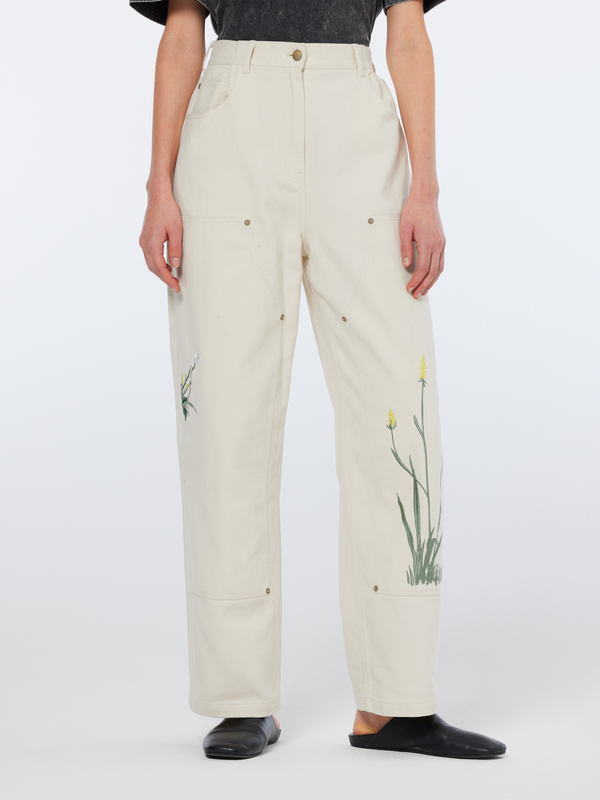 Scotch & Soda Raine - High Rise Wide Leg Embroidered Pant