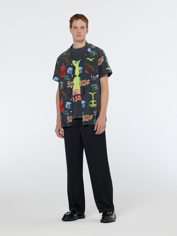 Scotch & Soda Regular Fit Short Sleeve AOP Viscose Shirt