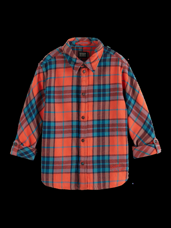 Scotch & Soda REGULAR-FIT YARN-DYED CHECKED FLANNEL SHIRT