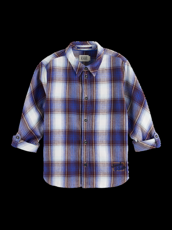 scotch & soda REGULAR-FIT YARN-DYED CHECKED FLANNEL SHIRT