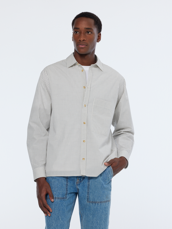 scotch & soda Relaxed fit yarn-dyed micro-check shirt
