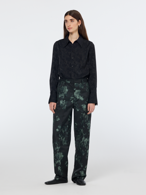 scotch & soda Ripple floral jacquard straight leg pant