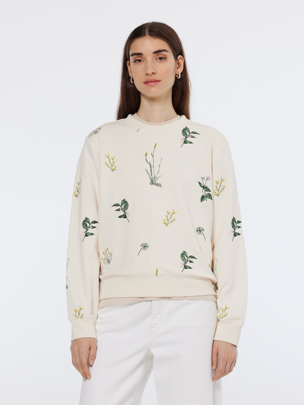 scotch & soda All over embroidery regular sweatshirt