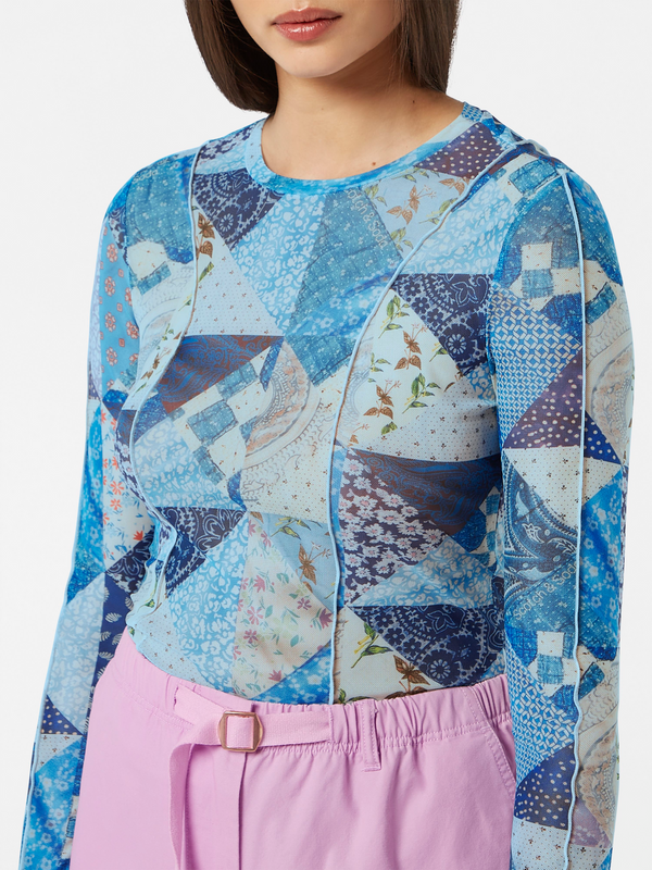 Scotch & Soda All Over Print Mesh LS T-shirt