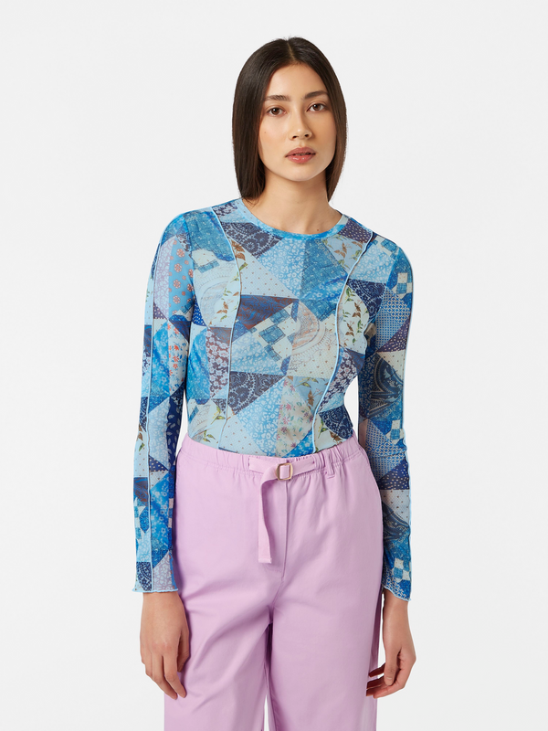 scotch & soda All over print mesh LS t-shirt