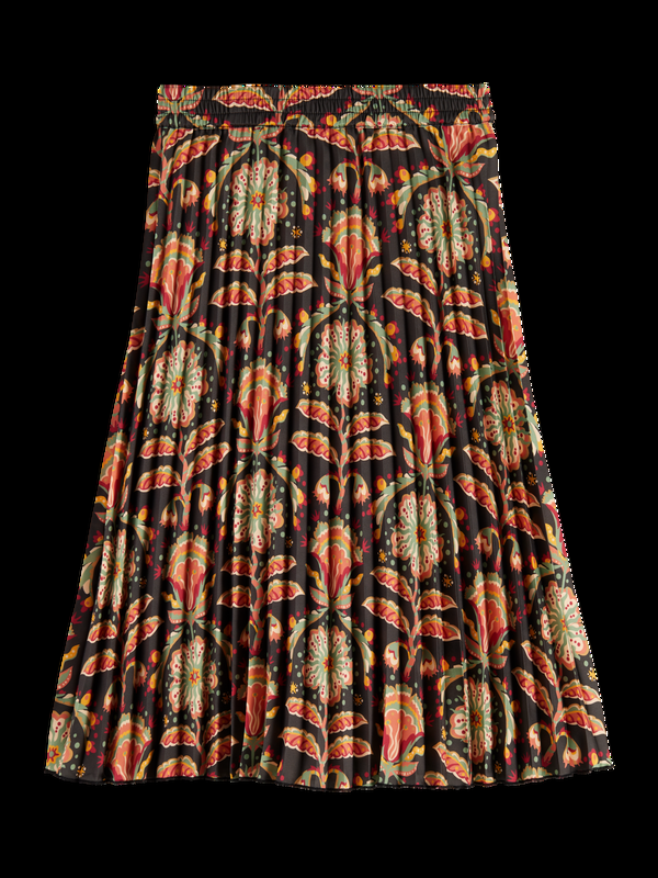 Scotch & Soda ALLOVER PRINTED PLEATED MIDI SKIRT