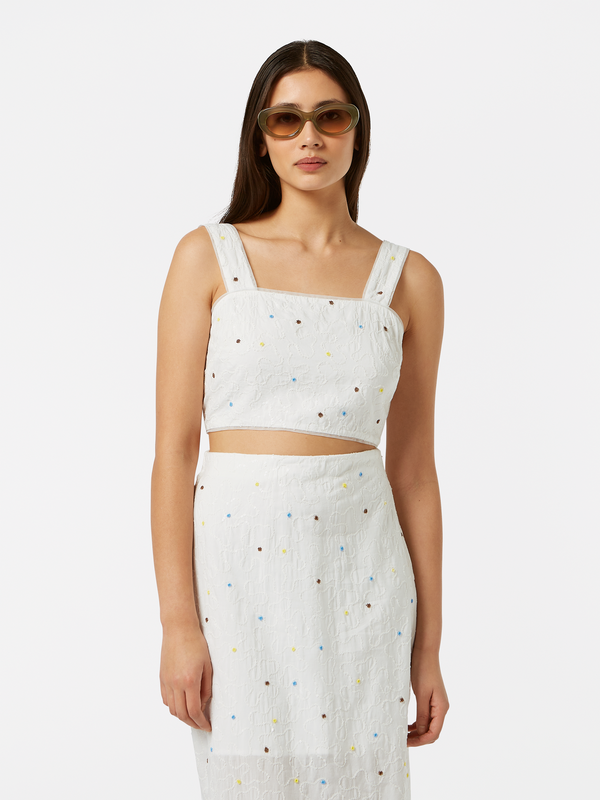 scotch & soda Beaded Crop Top
