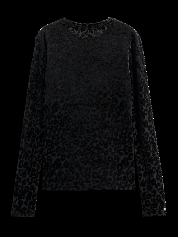 Scotch & Soda Burn-out T-shirt Met Lange Mouwen